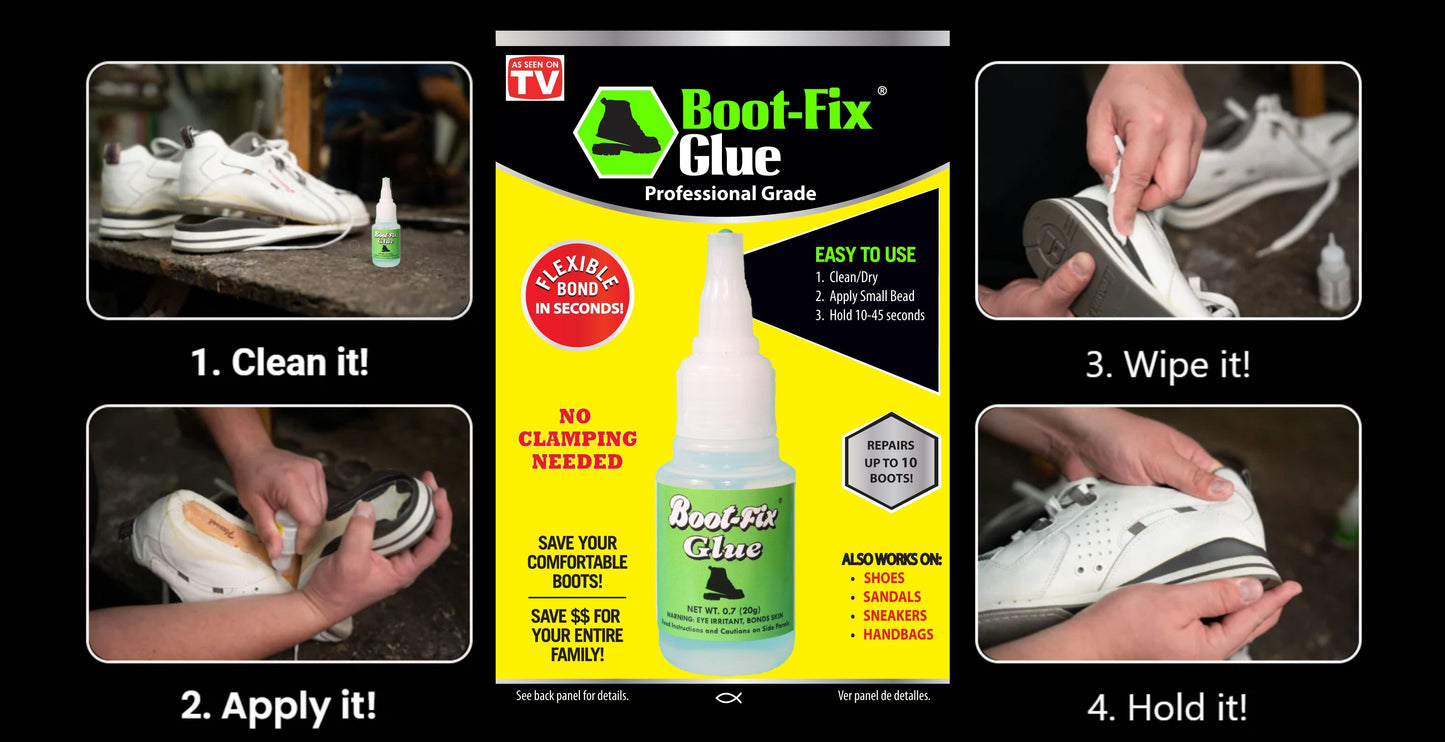 Boot-Fix Glue: Professional Grade Shoe Repair Glue for Boots, Shoes, and More (Wholesale)