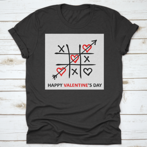 Valentine'S Day Card. Tic-Tac-Toe Game With Hearts And Inscription