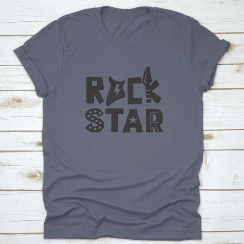 Rock Star Typography Vector Print Trendy Style T-Shirt