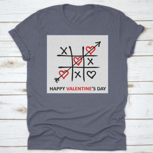 Valentine'S Day Card. Tic-Tac-Toe Game With Hearts And Inscription