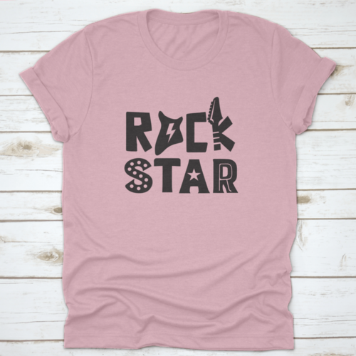 Rock Star Typography Vector Print Trendy Style T-Shirt