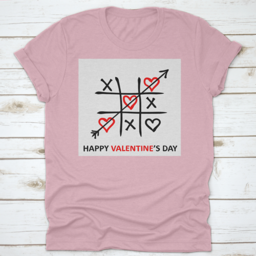 Valentine'S Day Card. Tic-Tac-Toe Game With Hearts And Inscription