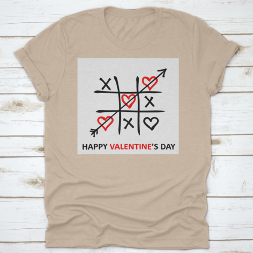 Valentine'S Day Card. Tic-Tac-Toe Game With Hearts And Inscription