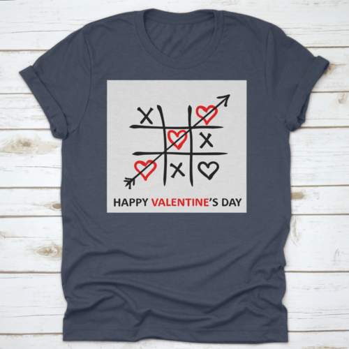 Valentine'S Day Card. Tic-Tac-Toe Game With Hearts And Inscription