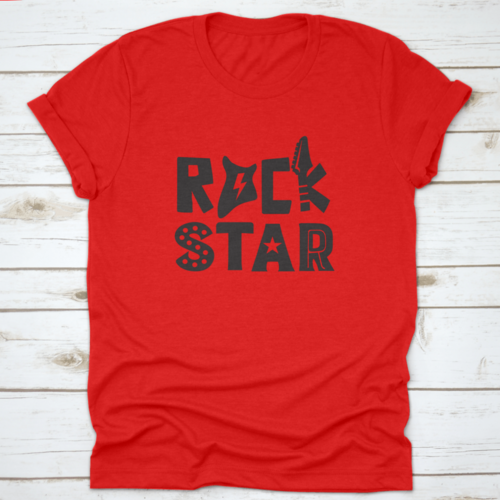 Rock Star Typography Vector Print Trendy Style T-Shirt