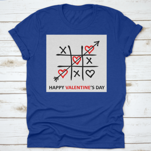 Valentine'S Day Card. Tic-Tac-Toe Game With Hearts And Inscription