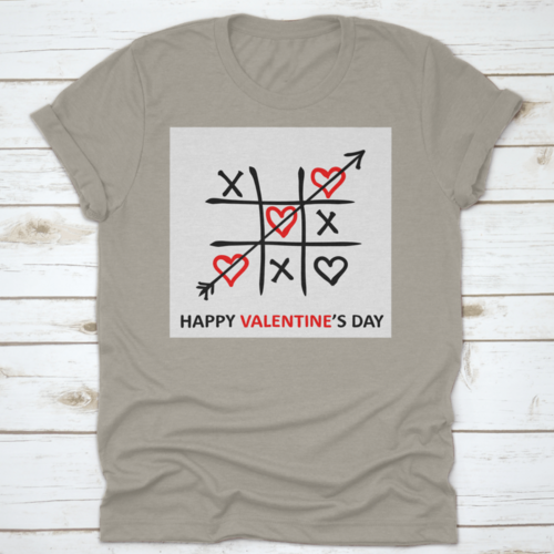 Valentine'S Day Card. Tic-Tac-Toe Game With Hearts And Inscription