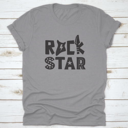 Rock Star Typography Vector Print Trendy Style T-Shirt