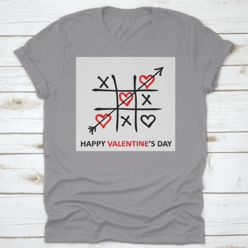 Valentine'S Day Card. Tic-Tac-Toe Game With Hearts And Inscription