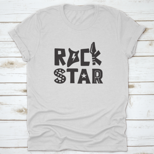 Rock Star Typography Vector Print Trendy Style T-Shirt