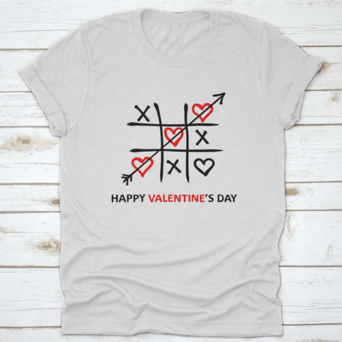 Valentine'S Day Card. Tic-Tac-Toe Game With Hearts And Inscription