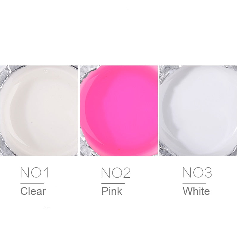 Nail Extension Gel 3 colors Poly Gel Builder Gel For Finger Extension UV Gel Polish Forms for Nail Extension Nail Art Varnish