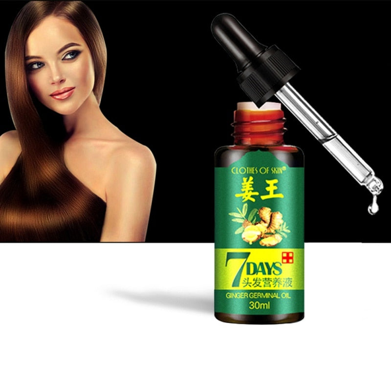 7 Days Ginger Essence Hairdressing Hairs Mask Hair Essential Oil Hair Care Oil Essential Oil Dry and Damaged Hairs Nutrition