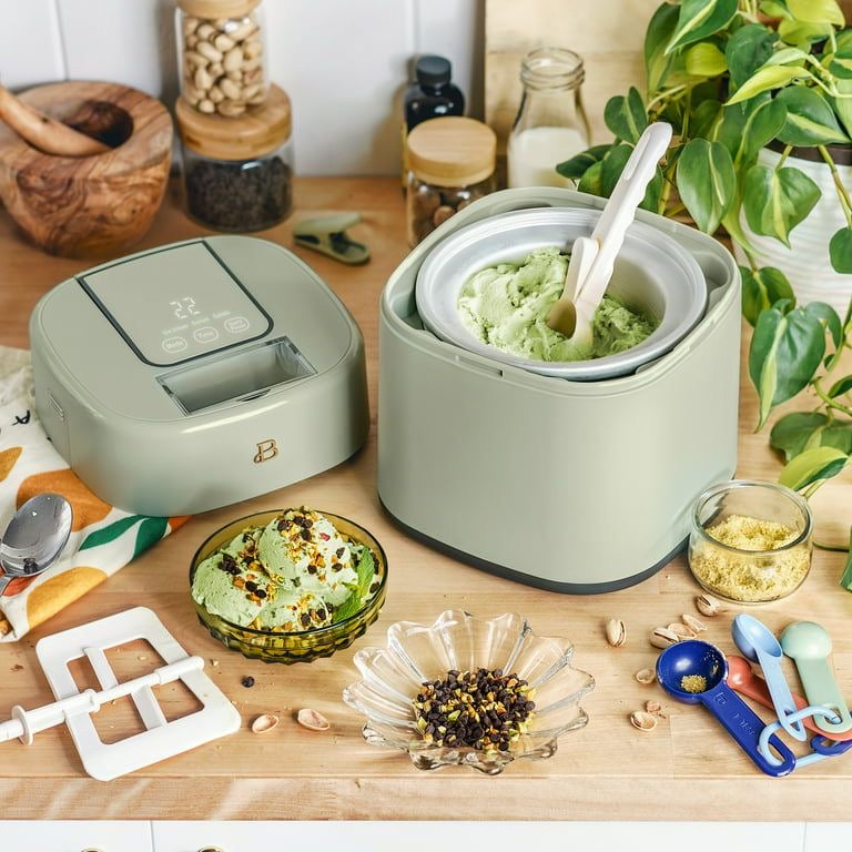 1.5 Qt Ice Cream Maker with Touch Activated Display, Sage Green by Drew Barrymore