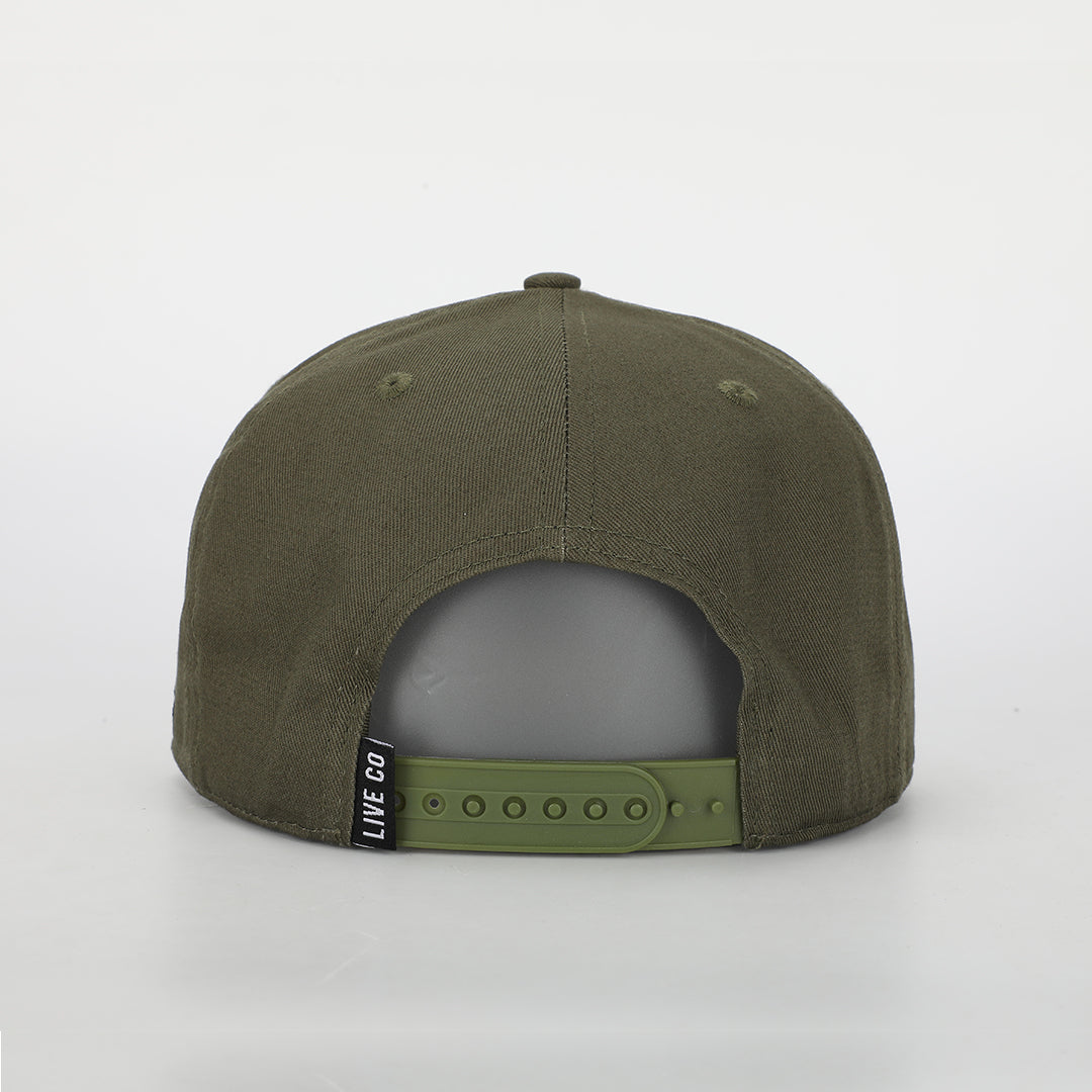 LVCO "Khaki Green/Black" A-Frame Snapback