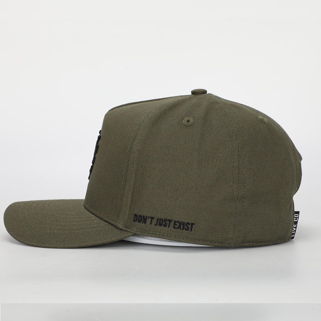 LVCO "Khaki Green/Black" A-Frame Snapback