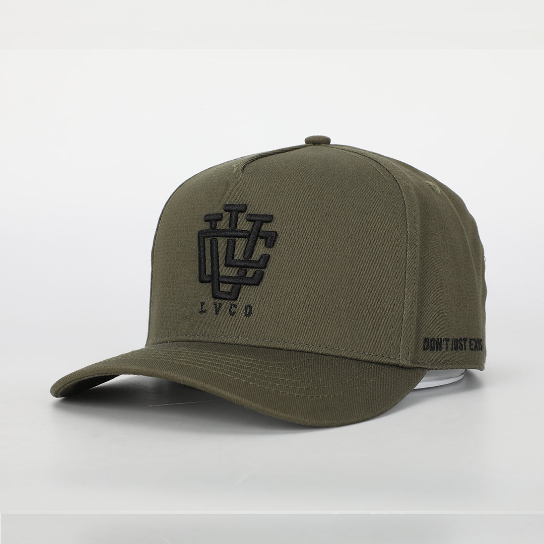 LVCO "Khaki Green/Black" A-Frame Snapback