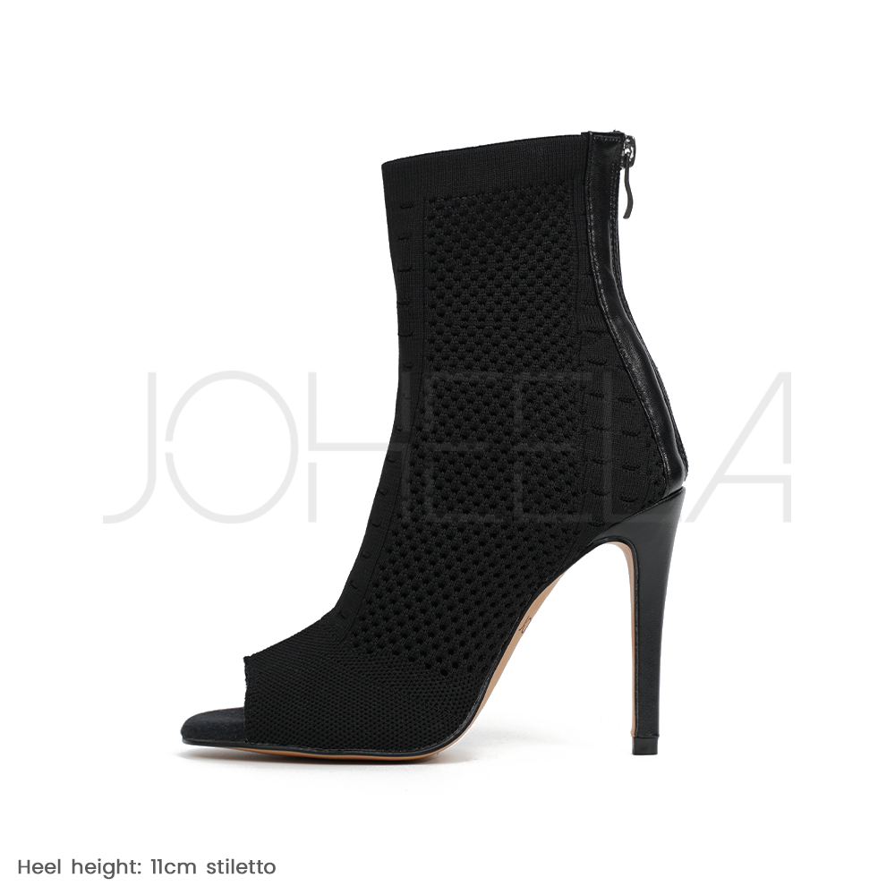 Lou noir - Talons stilettos - Personnalisable Joheela - Heels dance shoes - Chaussure de danse talon