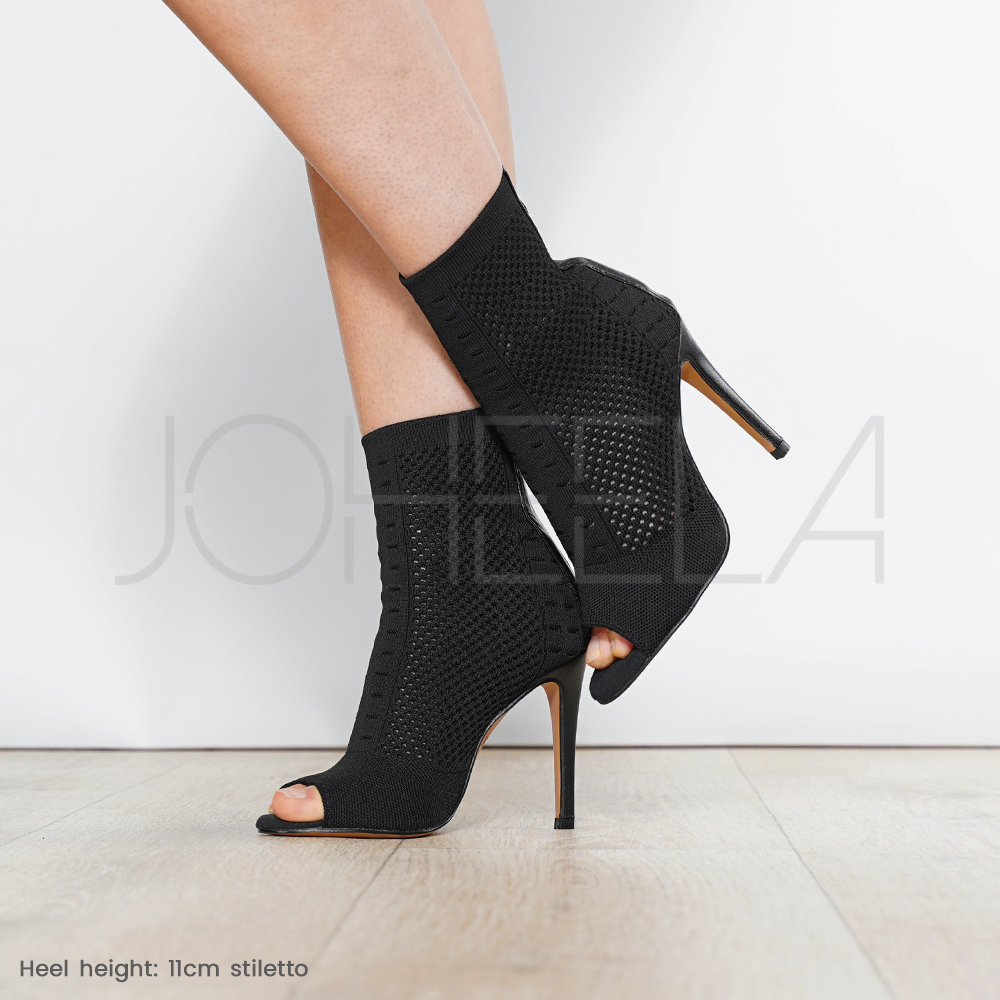 Lou noir - Talons stilettos - Personnalisable Joheela - Heels dance shoes - Chaussure de danse talon