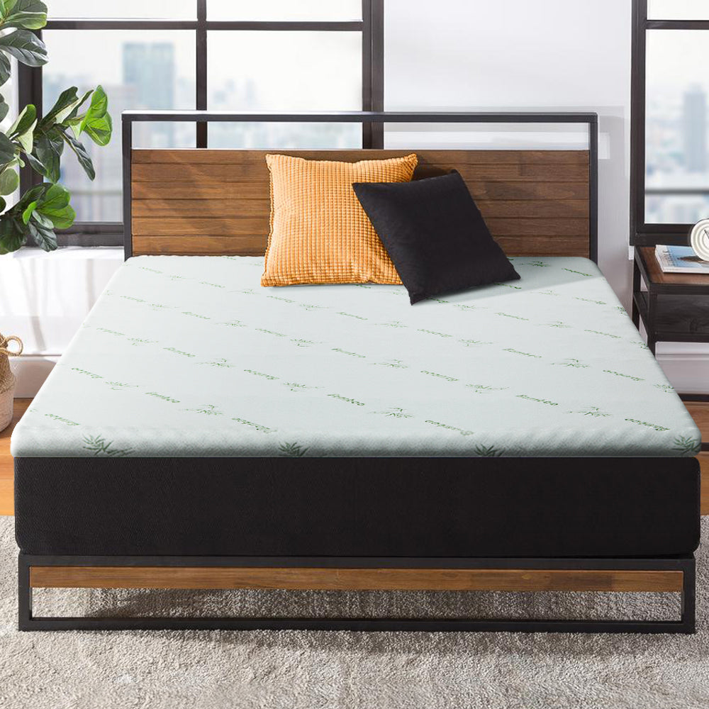 Giselle Bedding Cool Gel Memory Foam Mattress Topper w/Bamboo Cover