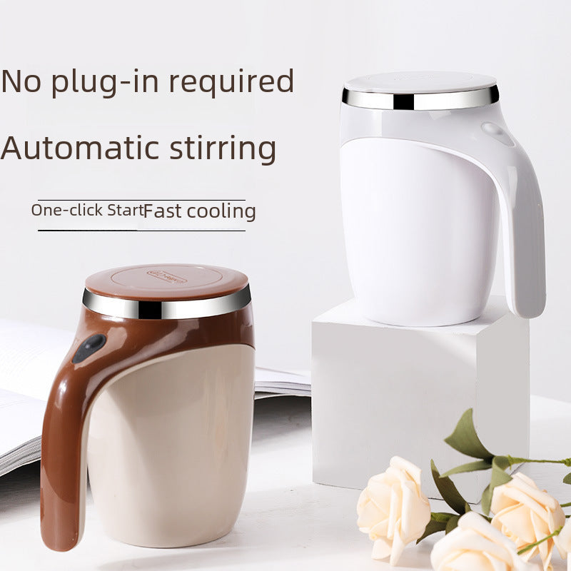 304 Stainless Steel Lazy Coffee Mixing Cup Automatic Mixing Cup Magnetic Rotating Electric Milk Cup Mug