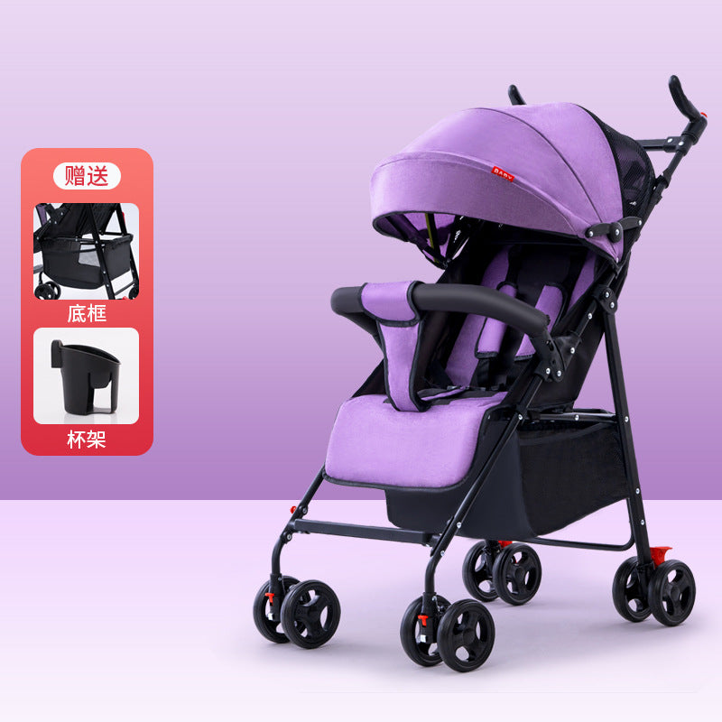 Baby Stroller Can Sit And Lie Ultra-light Portable Simple Shock-absorbing Baby Umbrella Car