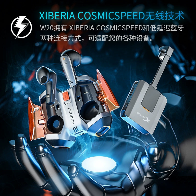 Siberia W20 True Wireless Bluetooth Headset E-sports Game Eating Chicken Dual-mode 2.4G Computer Mobile Phone TWS Earplugs