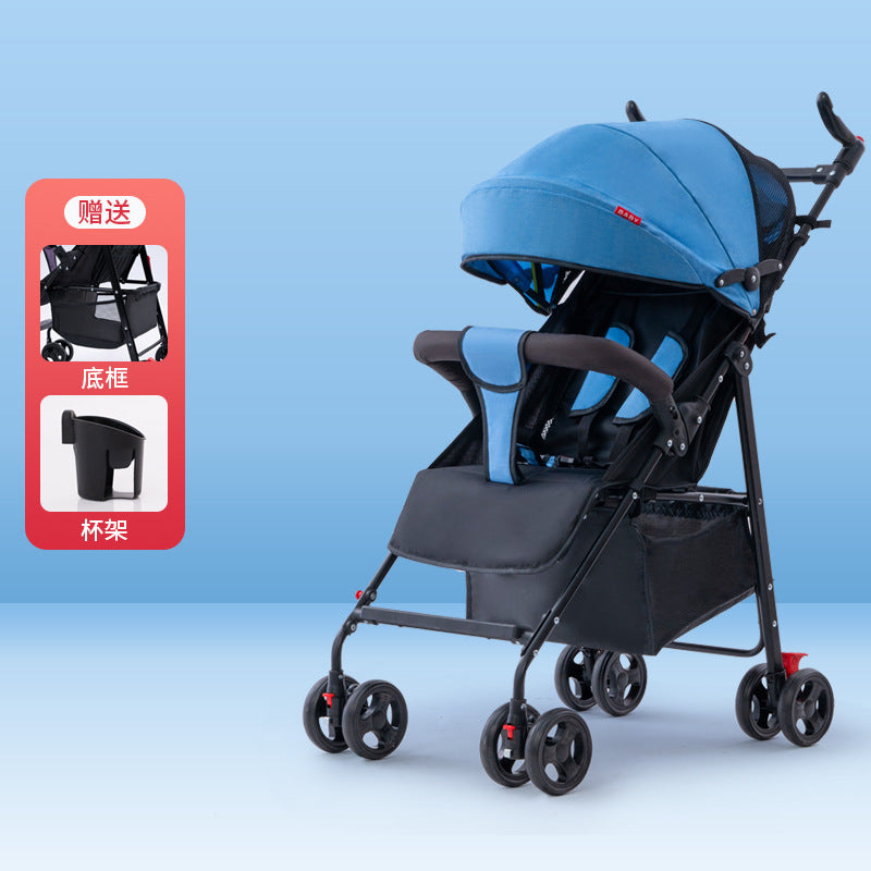 Baby Stroller Can Sit And Lie Ultra-light Portable Simple Shock-absorbing Baby Umbrella Car