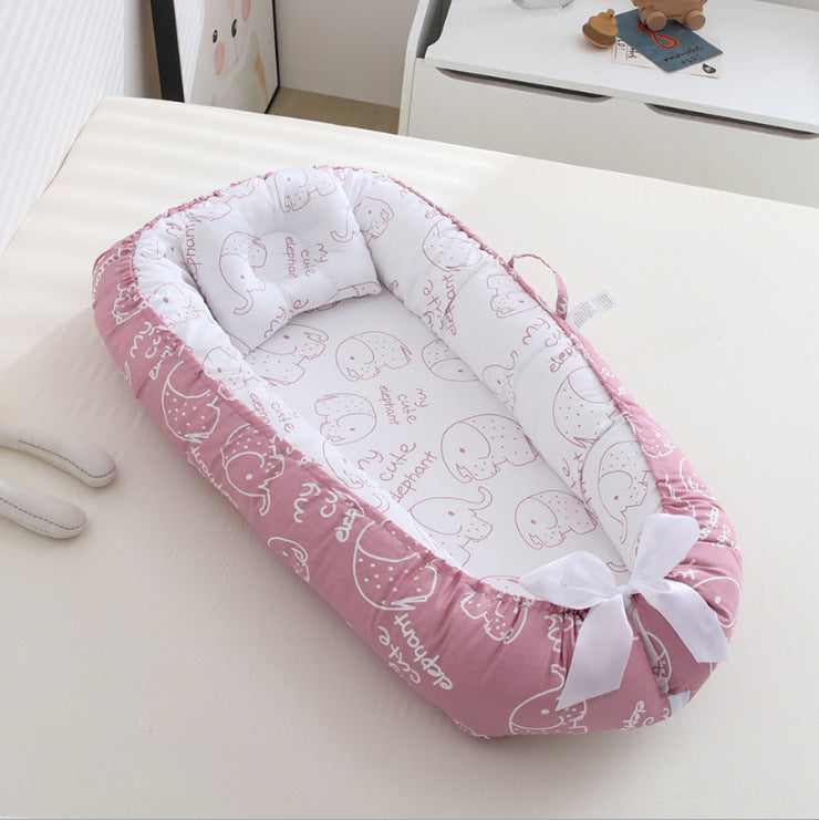 Baby Removable and Washable Bed Crib Portable Crib Travel Bed for Children Infant Kids Cotton Cradle