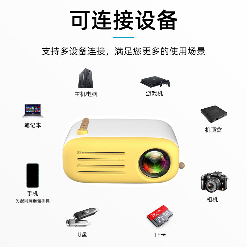 New YG200 Micro Mini Projector Home LED Portable Projector HD 1080P Projection Manufacturer