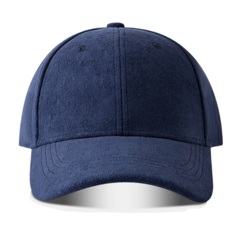 Suede Solid Color Soft Top Baseball Cap Simple Lambswool