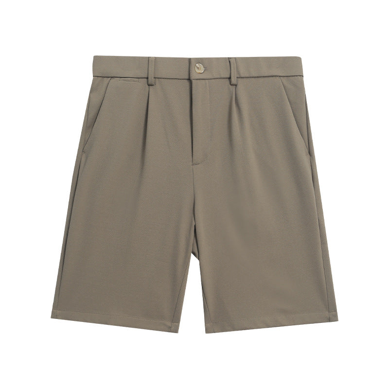 Summer Thin Loose Casual Men&#039;s Shorts Simple Solid Color Wrinkle-resistant Suit Shorts For Men