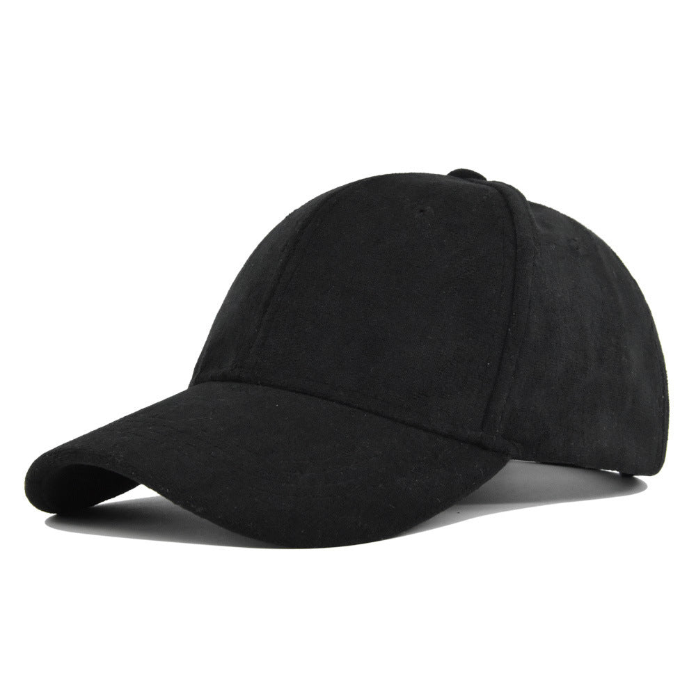 Suede Solid Color Soft Top Baseball Cap Simple Lambswool