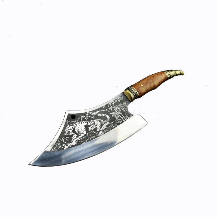 Household Kitchen Knife Hand-forged Slicing Knife Chopping Knife Ghost Hand-made Sharp Bone Knife Arc Chef Kitchen Knife