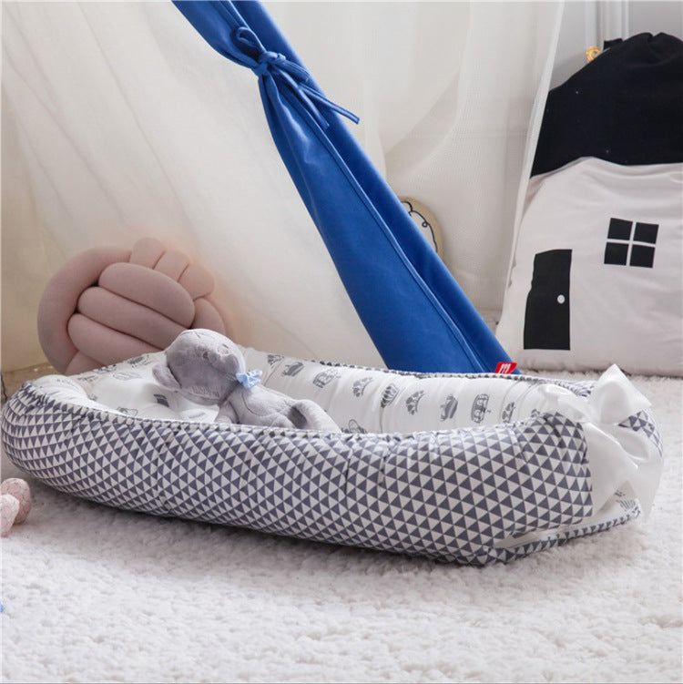 Baby Removable and Washable Bed Crib Portable Crib Travel Bed for Children Infant Kids Cotton Cradle