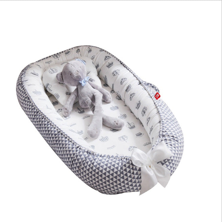 Baby Removable and Washable Bed Crib Portable Crib Travel Bed for Children Infant Kids Cotton Cradle