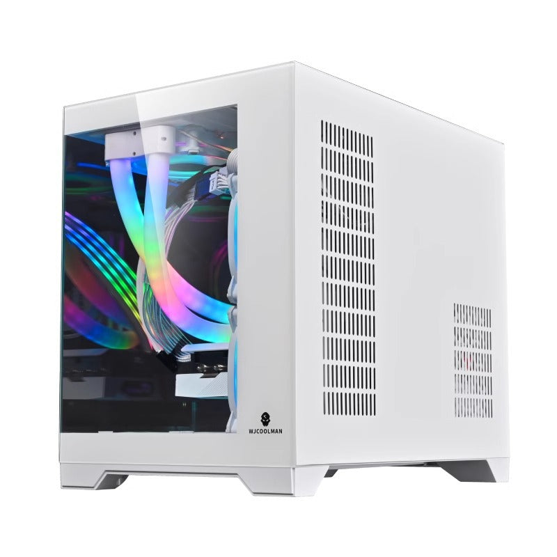 Wanjia Lonely Brave Sea View Room Case MATX Panoramic Glass 360 Water-cooled Desktop Computer White Main Case