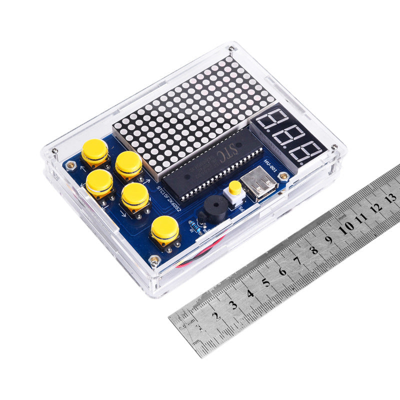 51 MCU DIY Game Kit Tetris/Snake Dot Matrix Game Maker Electronic Module