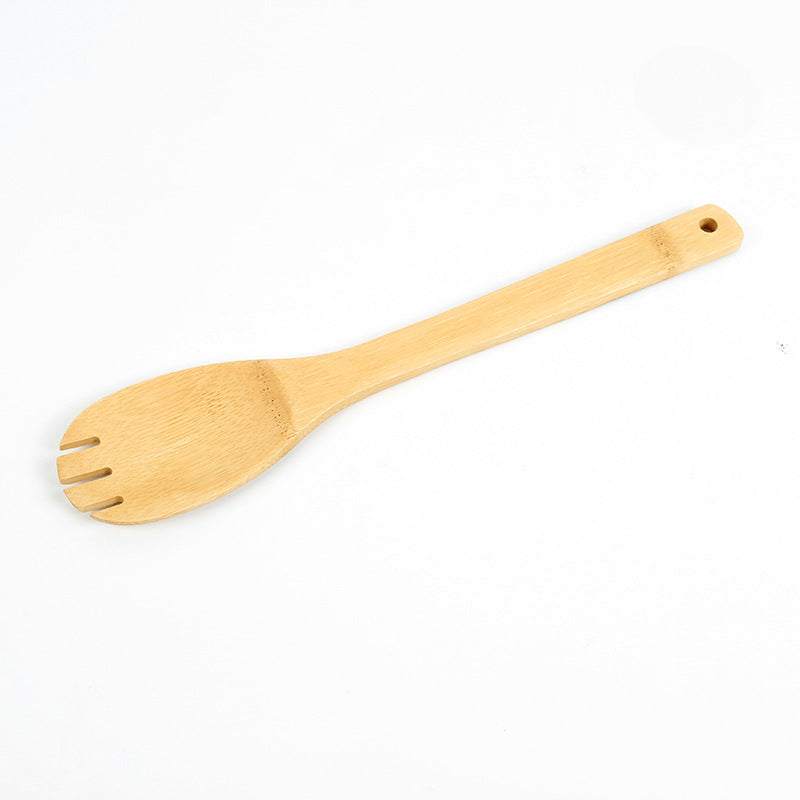 Bamboo Spatula Spoon Set Bamboo Spatula Non-stick Pan Special Non-painted 6-piece Set Spatula