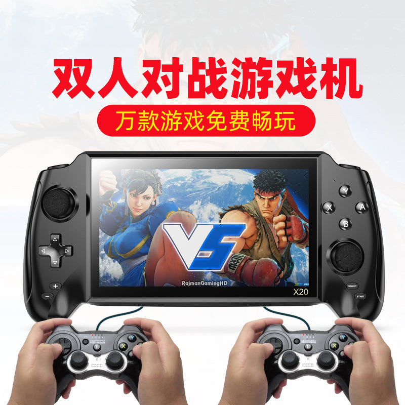 Large Screen 7 Inch PSP Handheld Game Machine Double Fight Arcade GBA Nostalgic Retro NES Game Machine FC