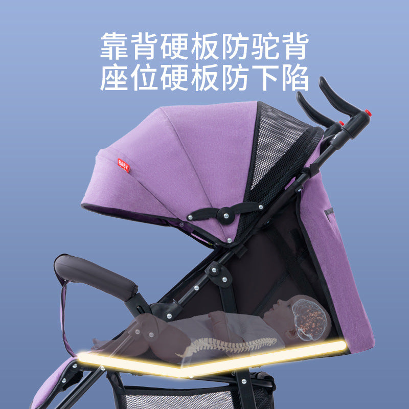 Baby Stroller Can Sit And Lie Ultra-light Portable Simple Shock-absorbing Baby Umbrella Car