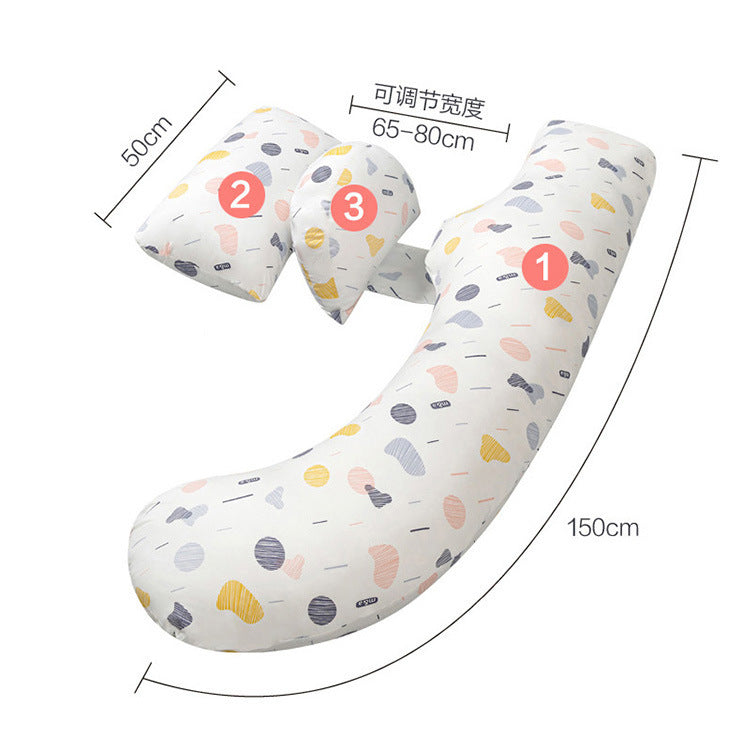 3 Piece Multifunctional maternity pillow u-shaped waist support side sleeping pillow