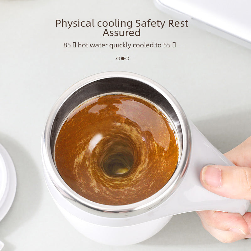 304 Stainless Steel Lazy Coffee Mixing Cup Automatic Mixing Cup Magnetic Rotating Electric Milk Cup Mug