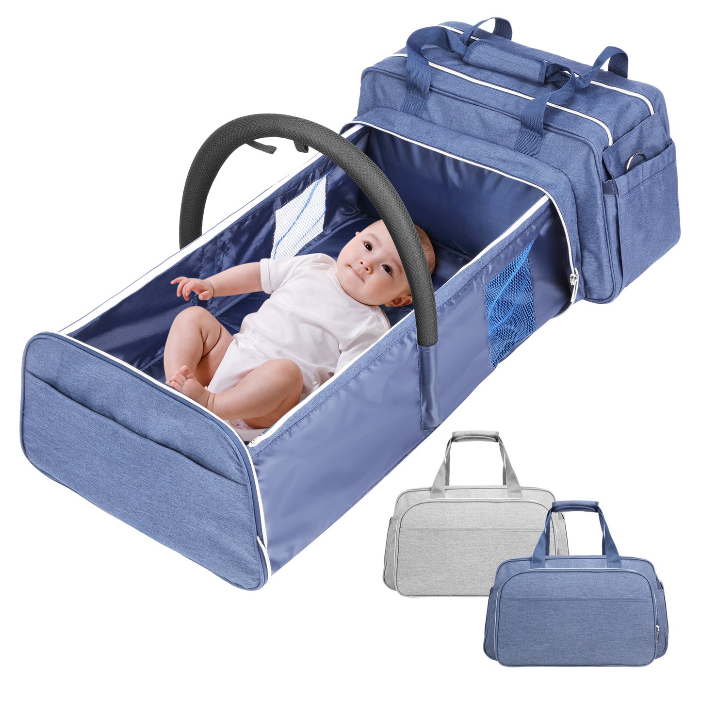 Diaper Bag Backpack Foldable Baby Bed Waterproof