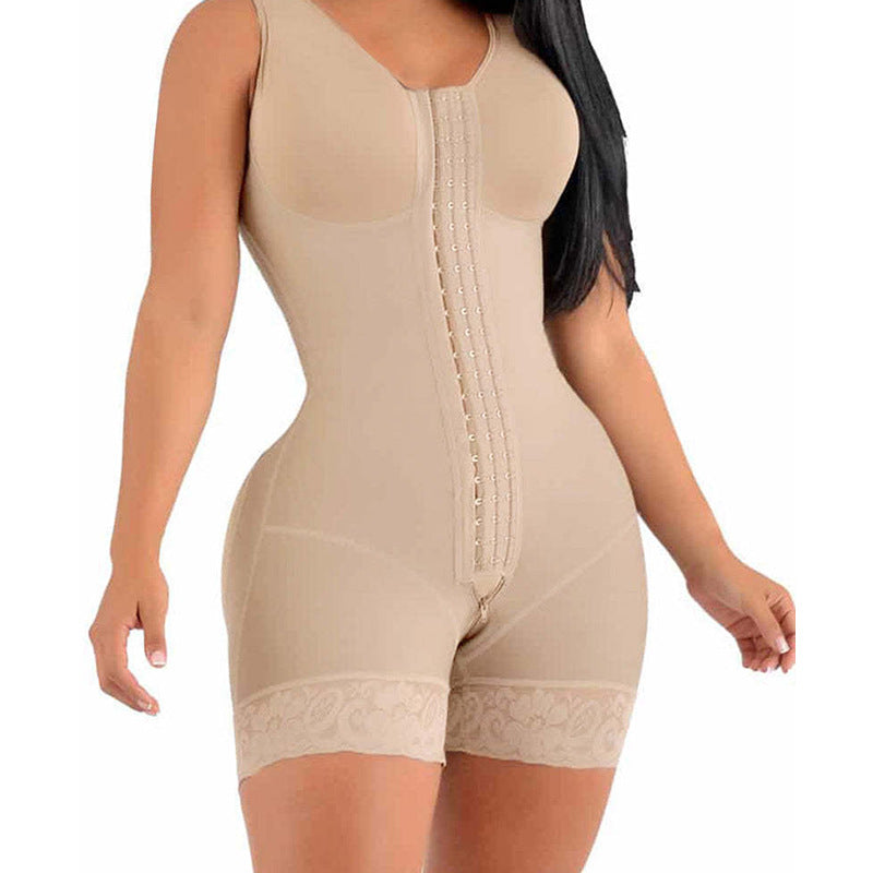 Body Shaping Jumpsuit Full Body Shapeweard Thick Mesh Crotch Zipper Faja