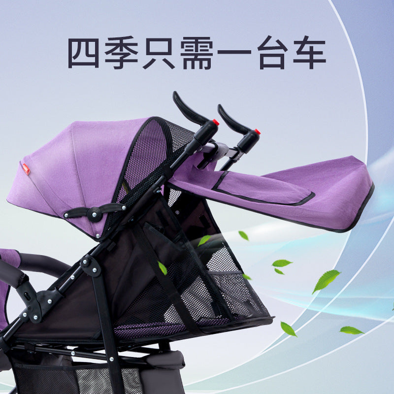 Baby Stroller Can Sit And Lie Ultra-light Portable Simple Shock-absorbing Baby Umbrella Car