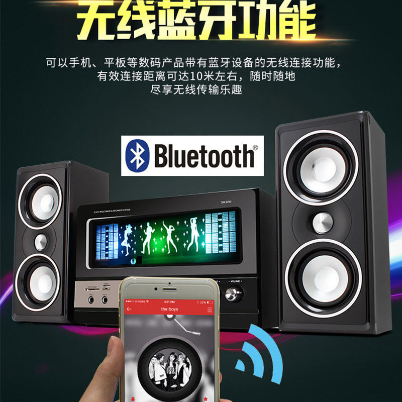 Xianke Home Computer Audio Home TV Bluetooth Wooden Speaker Desktop Cinema HiFi Subwoofer Wholesale