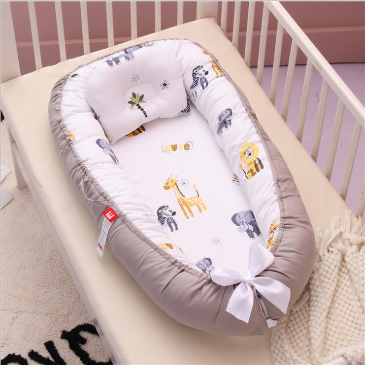 Baby Removable and Washable Bed Crib Portable Crib Travel Bed for Children Infant Kids Cotton Cradle