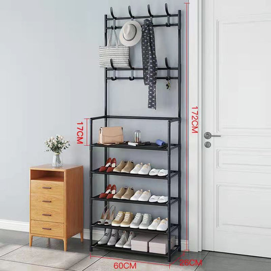 New Shoes And Hats Rack Simple Shoes Rack Floor-type Multi-layer Shoes Rack Modern Simple Household Multi-functional Hanger Special Price