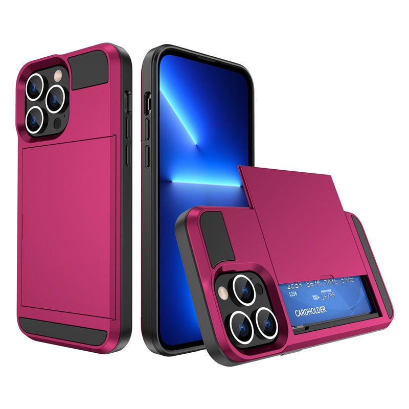 Case Shockproof c/ Slot para Cartão iPhone